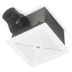 Broan MS130 Fan, Bathroom, 130 CFM, 120 V, Motion Sensor
