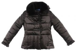 Rothschild Girls Faux Fur Trim Quilted Polished Jacket   2