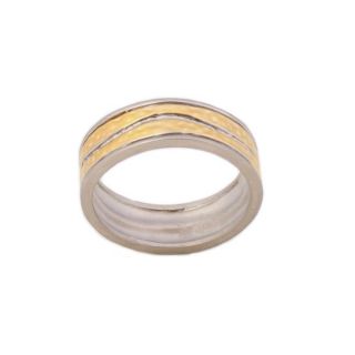 NEXTE Jewelry Two tone Etched Design Wedding style Band MSRP $52.95