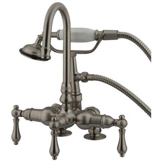 Deck mount Satin Nickel Clawfoot Tub Faucet with Handheld Shower Today