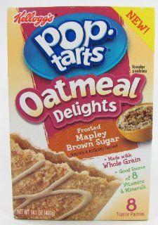 Kelloggs Pop Tarts Oatmeal Delights, Frosted Mapley Brown Sugar, 8 ct
