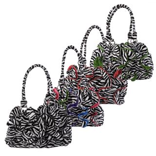 Journee Collection Womens Ruffled Zebra Print Slouchy Satchel Today