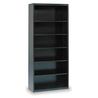 Tennsco B 78BK Welded Steel Bookcase, H 78, 6Shelf, Black
