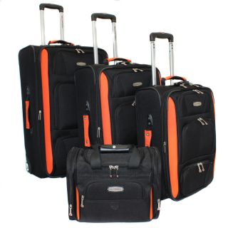 Bell + Howell Orange Quick Access 4 piece Expandable Luggage Set Today