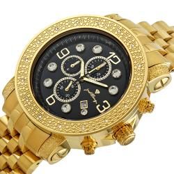 JBW Mens Tazo 18k Goldplated Chronograph Diamond Watch