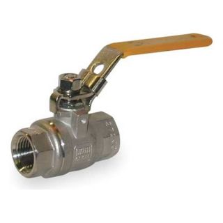 Approved Vendor 1WMZ3 Ball Valve, Two Piece, 1/2 In, 316 SS Body