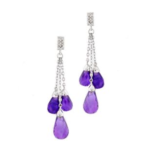 Gold Amethyst and Diamond Accent Earrings Today $165.99