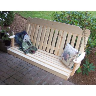 foot Unstained Pine Porch Swing