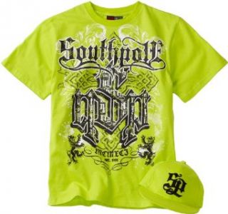 Southpole   Kids Boys 8 20 Tee With Cap, Lime, Large