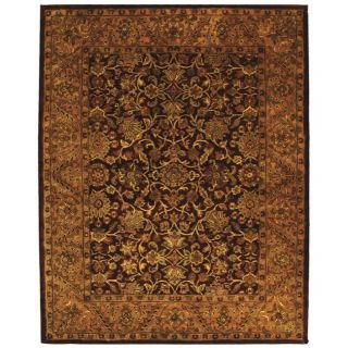 Handmade Taj Mahal Burgundy/ Gold Wool Rug (11 x 17)
