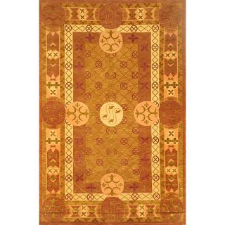 Hand knotted Gold Windsor Wool Rug (6 x 9) Today $979.99 Sale $
