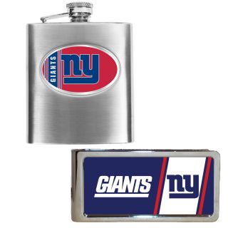 New York Giants Hip Flask and Money Clip Set