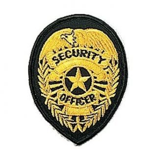 Gold Security Officer Badge Patch Clothing