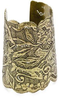 Zara Terez Lace Filigree Antique Gold Plated Brass Cuff