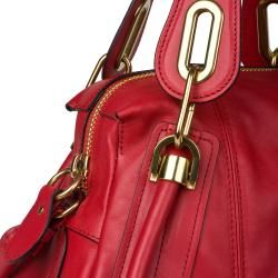 Chloe Paraty Small Red Leather Satchel