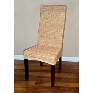 Solid Mahogany Frame Romero Twisted Banana Leaf Chair (Set of 2
