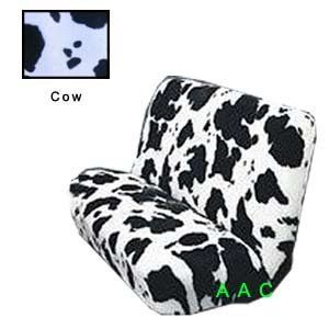 Universal fit Animal Print Bench Seat Cover   Cow  