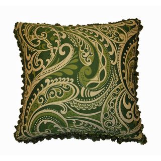 JAR Designs Paisley Green Throw Pillow