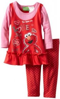 Sesame Street Baby girls Infant 2 Piece Dress and Pant