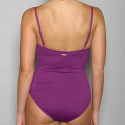 Anne Cole Womens 1 piece Plum Maillot Swimsuit