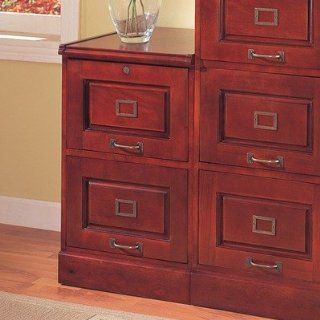Two Drawer Cherry File Cabinet   Coaster 800304 Home