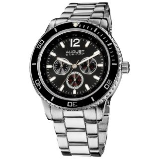 August Steiner Mens Quartz Multifunction Divers Bracelet Watch MSRP