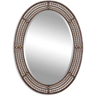 Matney Distressed Bronze Metal Oval Framed Mirror Today $215.60 3.8