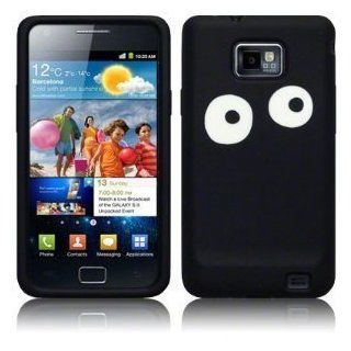 Samsung Galaxy i9100 S 2 Silikon Hülle schwarz/ weiß eyes Teil der