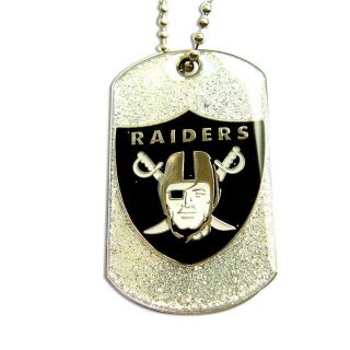 Oakland Raiders Glitter Dog Tag Necklace Today $7.79 4.0 (2 reviews