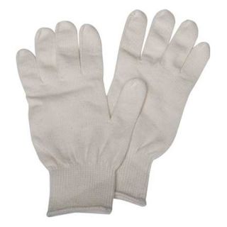 Condor 4T497 Inspctn Gloves, White, Ctn/Poly, Univ., PR