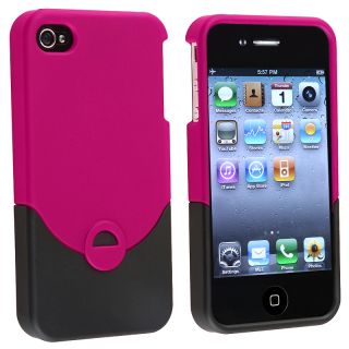 AccStation Hot Pink/ Black Case for Apple iPhone 4