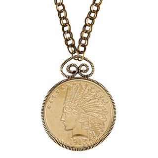10 Indian Head Eagle Gold Piece Replica Coin Pendant