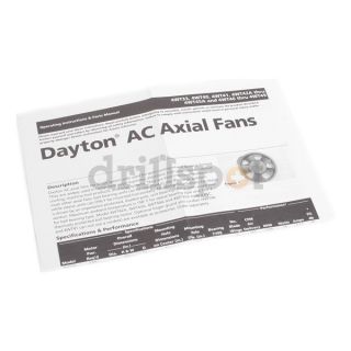 Dayton 4WT47 Axial Fan, 115VAC, 4 11/16In H, 4 11/16In W