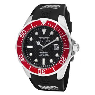 Invicta Mens Pro Diver/Grand Diver Black Polyurethane Watch