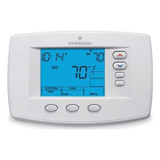 Emerson Climate 1F97 0671 Digital Thermostat, 1H, 1C, Hp, 7Day Program