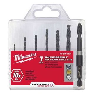Milwaukee 48 89 4431 Impact Drill Bit Set, 1/4 Hex Shank, 7 Pc