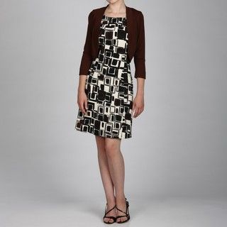 Jessica Howard Womens 2 Piece Geometric Print Dress