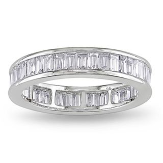 Miadora 18k White Gold 2ct TDW Diamond Eternity Ring (G H, VS1 VS2