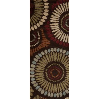 Arsizio Rust Floral Plush Shag Rug (27 x 73) Today $88.99 Sale $80
