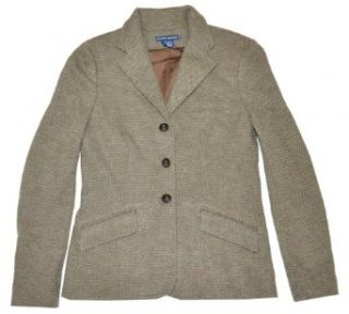 Ralph Lauren Women Plaid Wool Blazer Jacket (10, Green