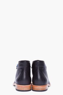 Shipley & Halmos Black Leather Nederland Boots for men