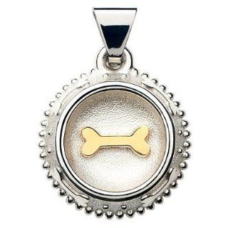 Sterling Silver and Pave Dog Tag   Frontgate