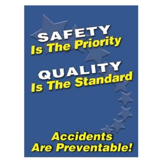 Accuform Signs PST104 Safety Poster, 24 x 18In, FLEX PLSTC, ENG