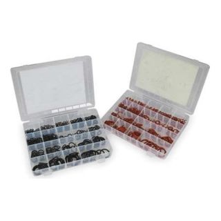 Approved Vendor 1RGZ1 O Ring Assortment, Silicone & EPDM, 584Pcs