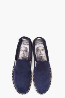 Officine Creative Navy Camoscio Loafers for men