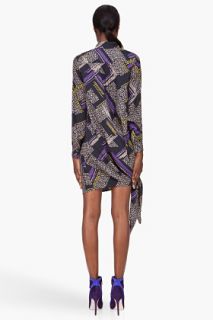 Thakoon Addition Purple Asymmetric Shirt Dress for women