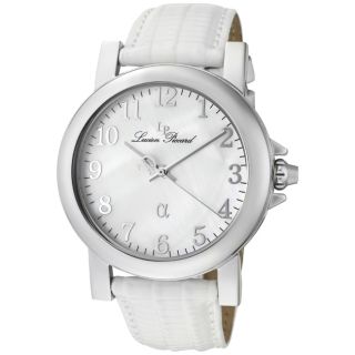Lucien Piccard Mens Alpha White Genuine Leather Watch