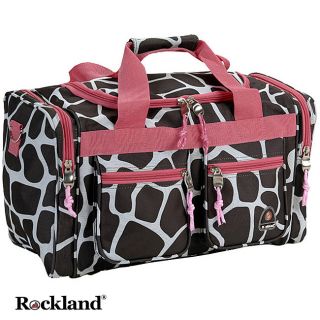 Rockland Bel Air Giraffe/Pink 19 inch Carry On Tote / Duffel Bag