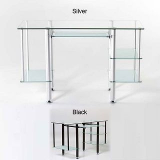 Silver Desks Buy Wood, Glass and Metal Home Office