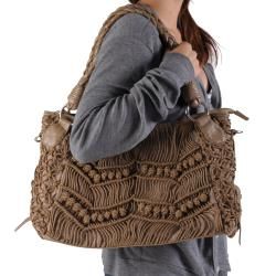 Journee Collection Womens Knotted Detail Double Handle Hobo Bag